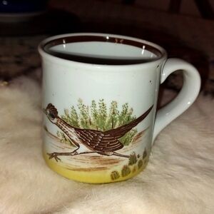 Mid- Century Modern Roadrunner Cactus Speckled Coffee Mug Brand: Otagiri